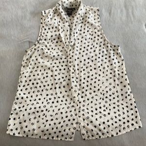 Black/White polka dot blouse